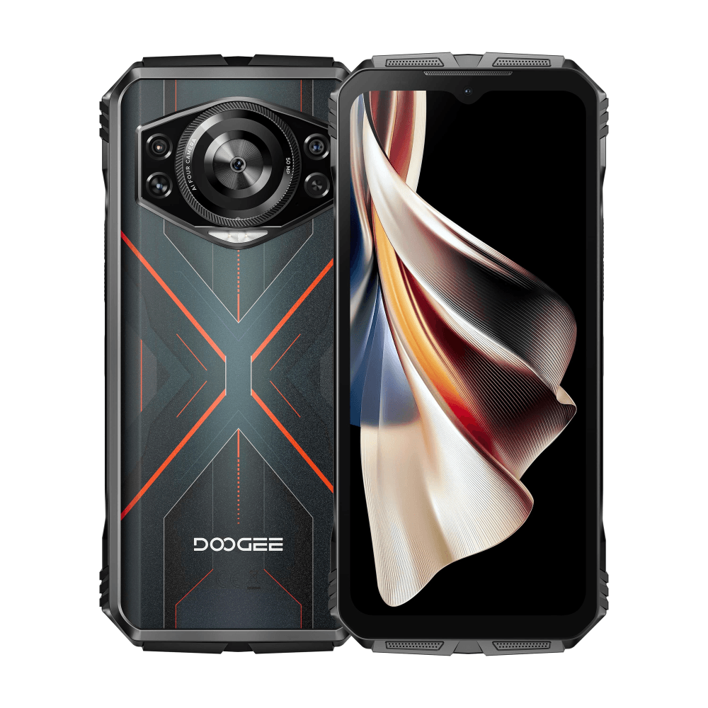 Doogee S cyber Fluorite Red, 16,71 см (6.58") 1080 x 2248 пикселей, 1.6GHz, 8 Core, 8GB RAM, 256GB, 1 ТБ, 50 МП+5 МП/16Mpix, 2 Sim, 2G, 3G, LTE, BT v5.0, Wi-Fi, NFC, GPS, Type-C, 10800 мА·ч, Android 14, 365г., 178,5 ммx83,1 ммx17,9 мм